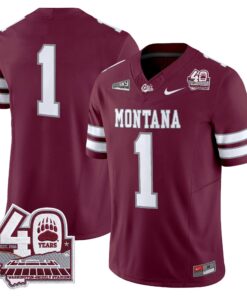 Montana Grizzlies 2026 Vapor Limited Jersey - 40th Anniversary Patch - Stitched by Digigearus