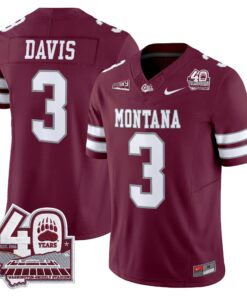 Montana Grizzlies 2026 Vapor Limited Jersey - 40th Anniversary Patch - Stitched by Digigearus