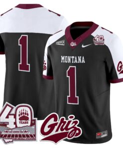 Montana Grizzlies 2026 Vapor Limited Jersey - 40th Anniversary Patch - Stitched by Digigearus
