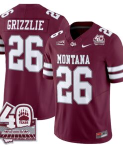 Montana Grizzlies 2026 Vapor Limited Jersey - 40th Anniversary Patch - Stitched by Digigearus