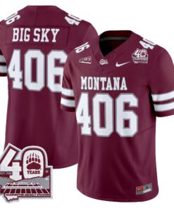Montana Grizzlies 2026 Vapor Limited Jersey - 40th Anniversary Patch - Stitched by Digigearus