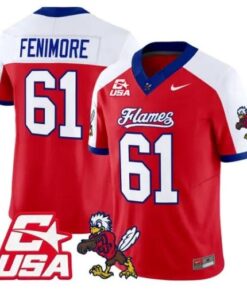 Aaron Fenimore Jersey #61 Liberty Flames 2026 Vapor Limited Stitched by My Store NCAA Football Jerseys