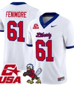 Aaron Fenimore Jersey #61 Liberty Flames 2026 Vapor Limited Stitched by My Store NCAA Football Jerseys