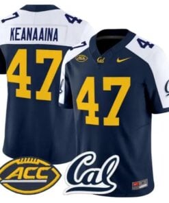 Aidan Keanaaina #47 Golden Bears Jersey 2026 Vapor Limited Stitched by My Store NCAA Football Jerseys