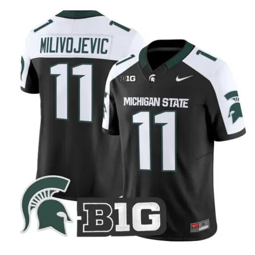 Alessio Milivojevic Jersey #11 Michigan State Spartans 2026 Stitched by My Store NCAA Football Jerseys