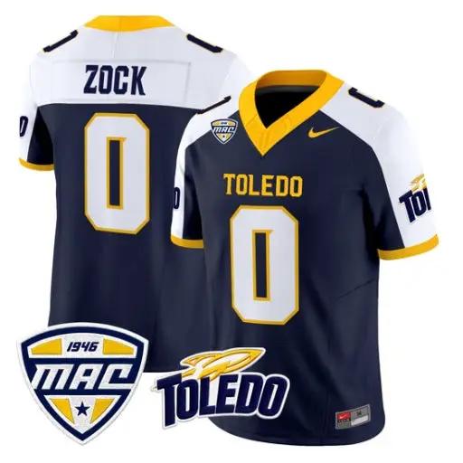 Andrew Zock Jersey #0 Toledo Rockets 2026 Vapor Limited All Stitched by My Store NCAA Football Jerseys