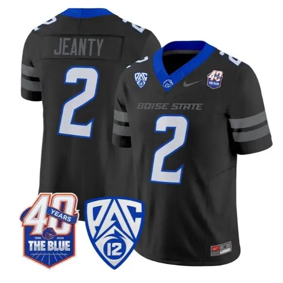 Ashton Jeanty Jersey #2 Boise State Broncos 2026 Limited Stitched by My Store NCAA Football Jerseys
