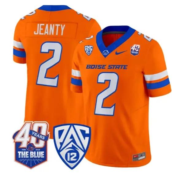 Ashton Jeanty Jersey #2 Boise State Broncos 2026 Limited Stitched by My Store NCAA Football Jerseys