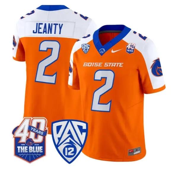 Ashton Jeanty Jersey #2 Boise State Broncos 2026 Limited Stitched by My Store NCAA Football Jerseys