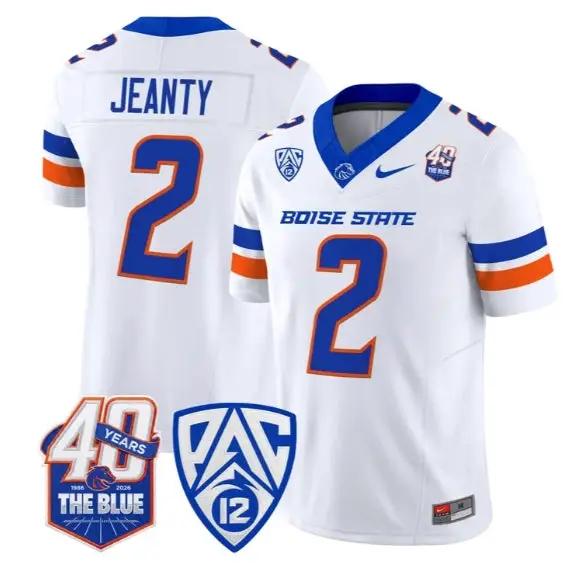 Ashton Jeanty Jersey #2 Boise State Broncos 2026 Limited Stitched by My Store NCAA Football Jerseys