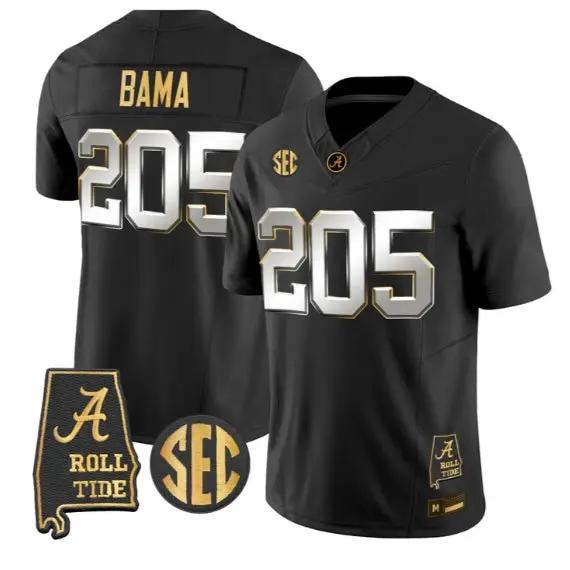 Bama #205 Alabama Crimson Tide Jersey 2026 Alabama Map All Stitched by My Store NCAA Football Jerseys