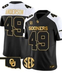 Ben Anderson #49 Oklahoma Sooners Jersey 2026 Limited All Stitched by My Store NCAA Football Jerseys