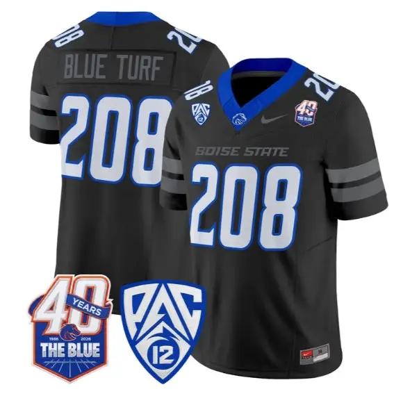 Blue Turf Jersey #208 Boise State Broncos 2026 Limited All Stitched by My Store NCAA Football Jerseys