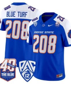 Blue Turf Jersey #208 Boise State Broncos 2026 Limited All Stitched by My Store NCAA Football Jerseys