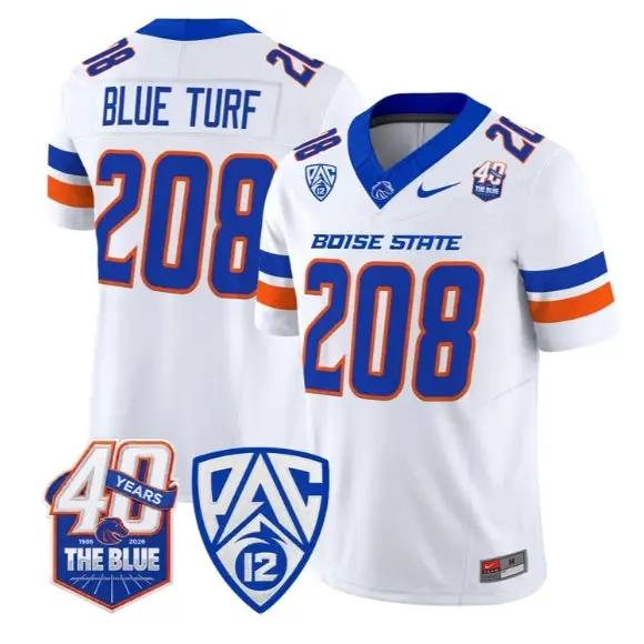 Blue Turf Jersey #208 Boise State Broncos 2026 Limited All Stitched by My Store NCAA Football Jerseys