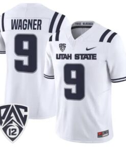 Bobby Wagner Jersey #9 Utah State Aggies 2026 Vapor Limited Stitched by My Store NCAA Football Jerseys