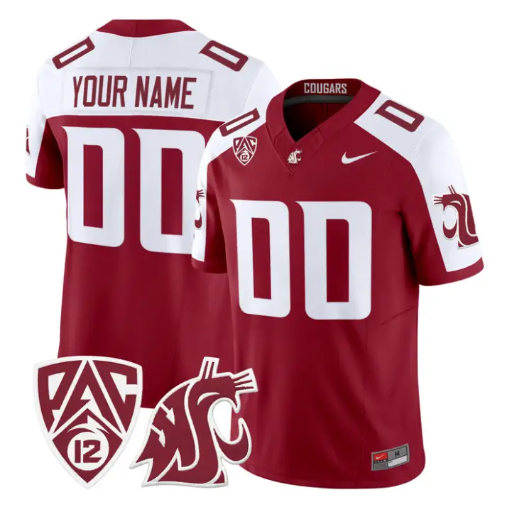 Custom Washington State Cougars Jersey Name, Number 2026 Vapor Stitched 2 Custom Washington State Cougars Jersey Name, Number 2026 Vapor Stitched by My Store NCAA Football Jerseys