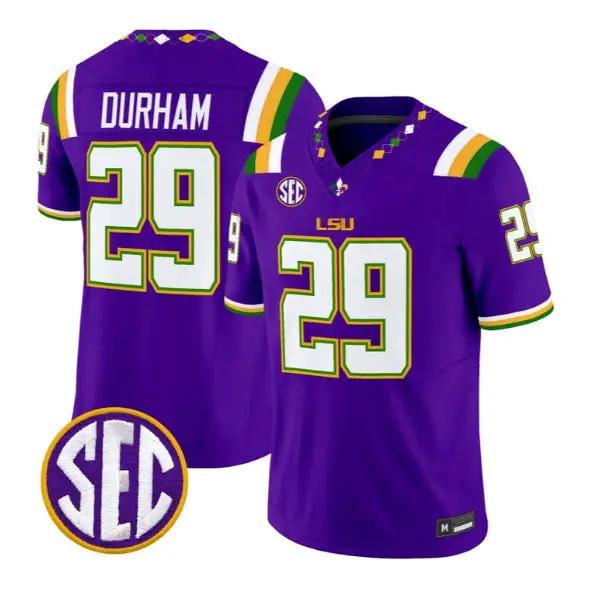 Caden Durham #29 LSU Tigers Jersey 2026 Mardi Gras Edition All Stitched 2 Caden Durham #29 LSU Tigers Jersey 2026 Mardi Gras Edition All Stitched by My Store NCAA Football Jerseys