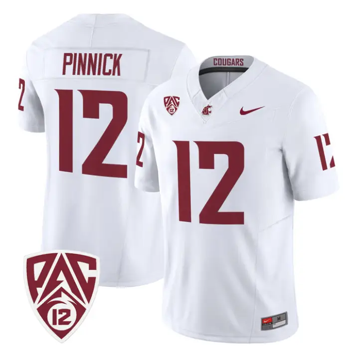 Caden Pinnick Jersey #12 Washington State Cougars 2026 Vapor Stitched by My Store NCAA Football Jerseys