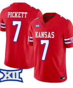 Cam Pickett Jersey #7 Kansas Jayhawks 2026 Vapor Limited Stitched by My Store NCAA Football Jerseys