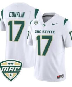 Carson Conklin Jersey #17 Sacramento State Hornets 2026 All Stitched 6 Carson Conklin Jersey #17 Sacramento State Hornets 2026 All Stitched by My Store NCAA Football Jerseys