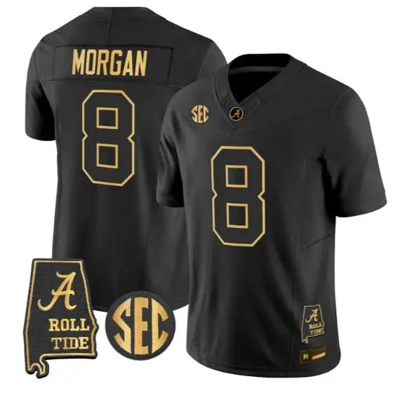 Cederian Morgan #8 Alabama Crimson Tide Jersey 2026 Alabama Stitched by My Store NCAA Football Jerseys