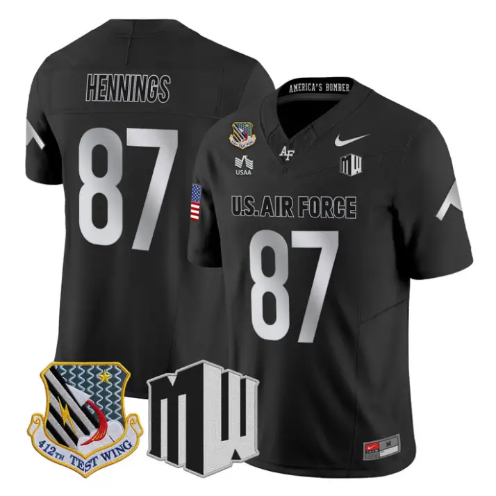 Chad Hennings Jersey #87 Air Force Falcons 2026 Vapor Limited All Stitched 1 Chad Hennings Jersey #87 Air Force Falcons 2026 Vapor Limited All Stitched by My Store NCAA Football Jerseys