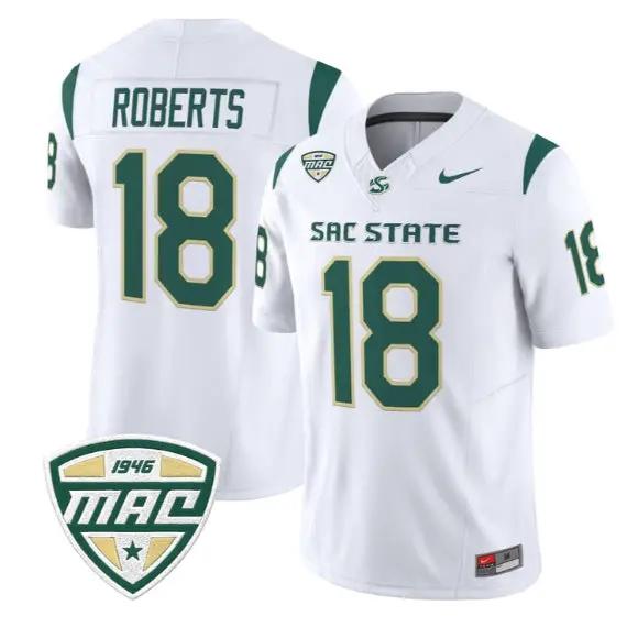 Charles Roberts Jersey #18 Sacramento State Hornet 2026 All Stitched by My Store NCAA Football Jerseys