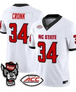 Colby Cronk Jersey #34 NC State Wolfpack 2026 Vapor Limited Stitched by My Store NCAA Football Jerseys