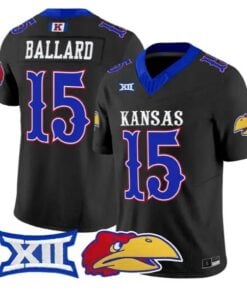Cole Ballard Jersey #15 Kansas Jayhawks 2026 Vapor Limited Stitched by My Store NCAA Football Jerseys
