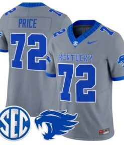 Coleton Price #72 Kentucky Wildcats Jersey 2026 Limited All Stitched by My Store NCAA Football Jerseys