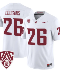 Cougars Jersey #26 Washington State Cougars 2026 Vapor Stitched Black Alter by My Store NCAA Football Jerseys