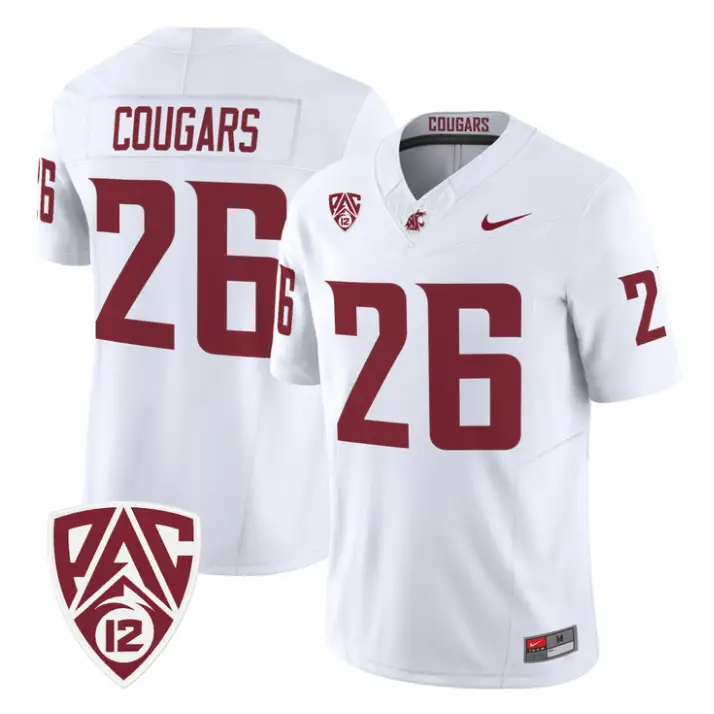 Cougars Jersey #26 Washington State Cougars 2026 Vapor Stitched Black Alter by My Store NCAA Football Jerseys