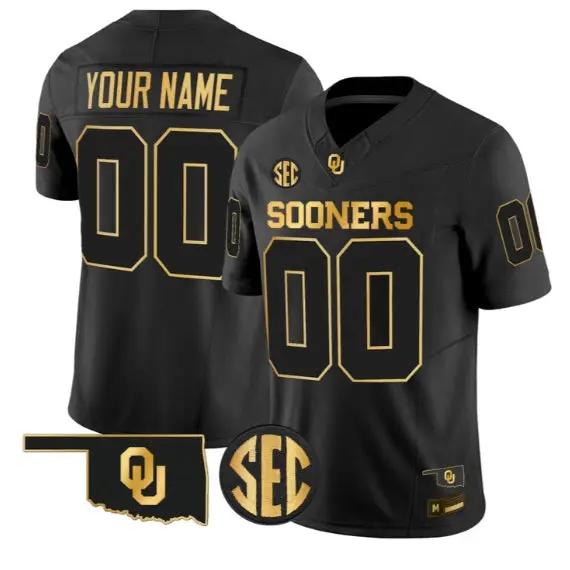 Custom Oklahoma Sooners Jersey Name, Number 2026 Limited Stitched by My Store NCAA Football Jerseys