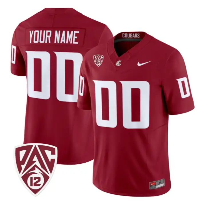Custom Washington State Cougars Jersey Name, Number 2026 Vapor Stitched 6 Custom Washington State Cougars Jersey Name, Number 2026 Vapor Stitched by My Store NCAA Football Jerseys