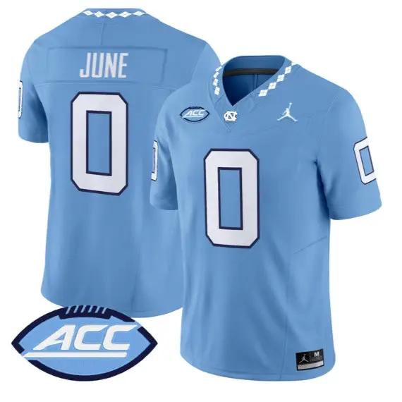 Demon June Jersey #0 North Carolina Tar Heels 2026 Limited Stitched by My Store NCAA Football Jerseys