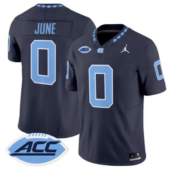 Demon June Jersey #0 North Carolina Tar Heels 2026 Limited Stitched by My Store NCAA Football Jerseys
