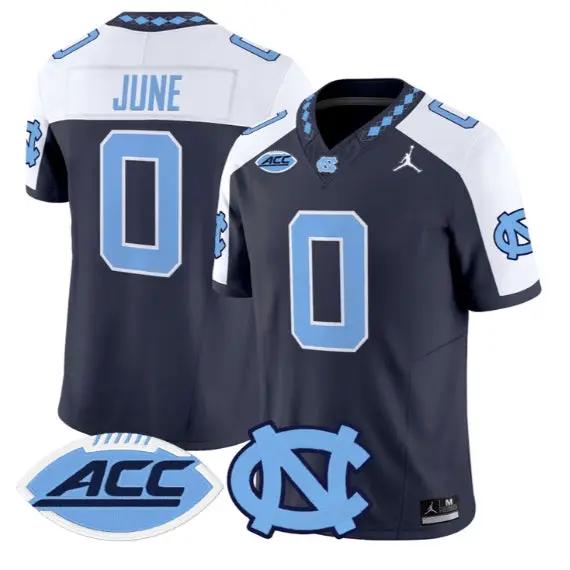 Demon June Jersey #0 North Carolina Tar Heels 2026 Limited Stitched by My Store NCAA Football Jerseys