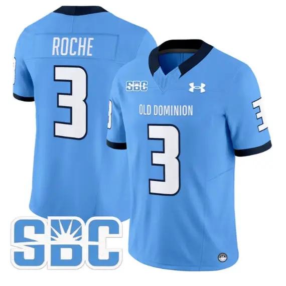 Devin Roche Jersey #3 Old Dominion Monarchs 2026 Limited All Stitched by My Store NCAA Football Jerseys