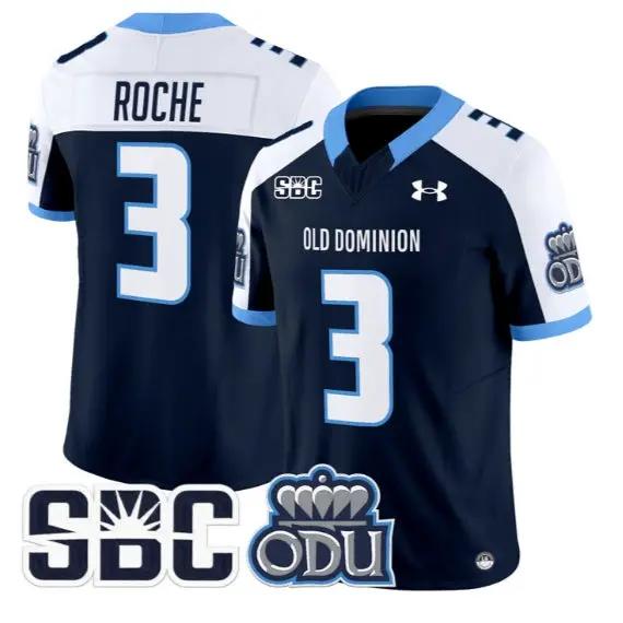 Devin Roche Jersey #3 Old Dominion Monarchs 2026 Limited All Stitched by My Store NCAA Football Jerseys
