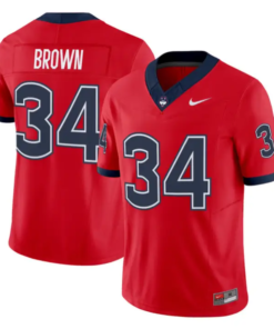 Donald Brown Jersey #34 UConn Huskies 2026 Vapor Limited Football All Stitched by My Store NCAA Football Jerseys