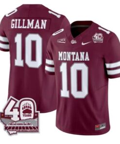 Eli Gillman Jersey #10 Montana Grizzlies 2026 Limited All Stitched 9 Eli Gillman Jersey #10 Montana Grizzlies 2026 Limited All Stitched by My Store NCAA Football Jerseys