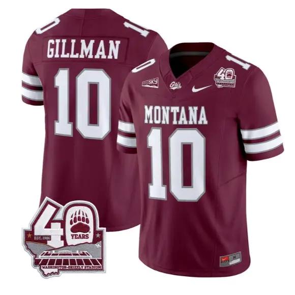 Eli Gillman Jersey #10 Montana Grizzlies 2026 Limited All Stitched 4 Eli Gillman Jersey #10 Montana Grizzlies 2026 Limited All Stitched by My Store NCAA Football Jerseys