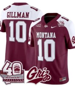 Eli Gillman Jersey #10 Montana Grizzlies 2026 Limited All Stitched 8 Eli Gillman Jersey #10 Montana Grizzlies 2026 Limited All Stitched by My Store NCAA Football Jerseys