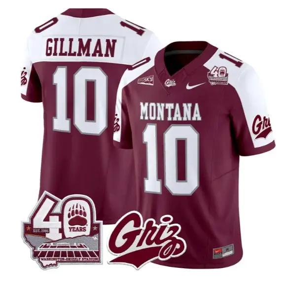 Eli Gillman Jersey #10 Montana Grizzlies 2026 Limited All Stitched 3 Eli Gillman Jersey #10 Montana Grizzlies 2026 Limited All Stitched by My Store NCAA Football Jerseys