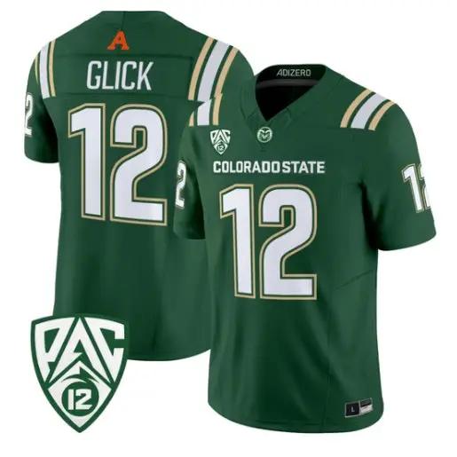 Gary Glick Jersey #12 Colorado State Rams 2026 Vapor Limited Stitched by My Store NCAA Football Jerseys