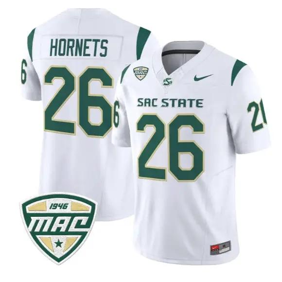 Hornets Jersey #26 Sacramento State Hornets 2026 Limited Stitched by My Store NCAA Football Jerseys