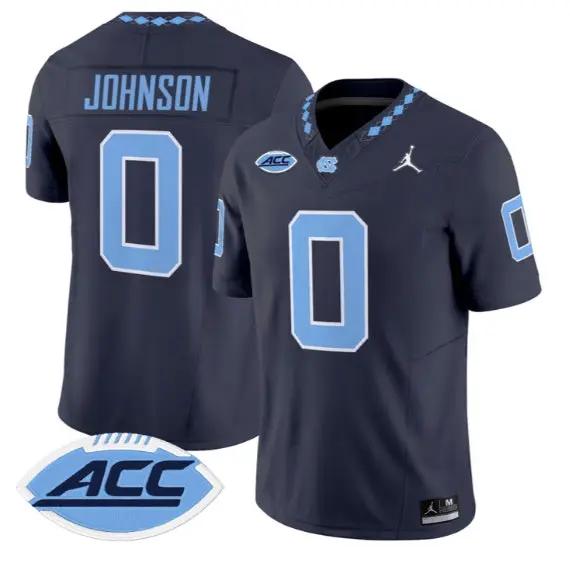 Isaiah Johnson Jersey #0 North Carolina Tar Heels 2026 All Stitched by My Store NCAA Football Jerseys
