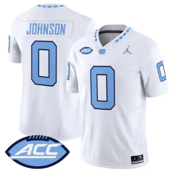 Isaiah Johnson Jersey #0 North Carolina Tar Heels 2026 All Stitched by My Store NCAA Football Jerseys