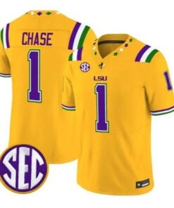 Ja'Marr Chase #1 LSU Tigers Jersey 2026 Mardi Gras Edition All Stitched by My Store NCAA Football Jerseys